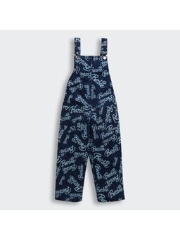 TINY GIRL - Barbie All-Over Printed Dungaree with Buckle Engraved Barbie Buttons