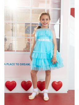 TINY GIRL - Barbie Sleeveless Printed Layered Dress