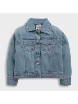 TINY GIRL - Barbie Cotton Full Sleeves Solid Pocket Detailed Jacket