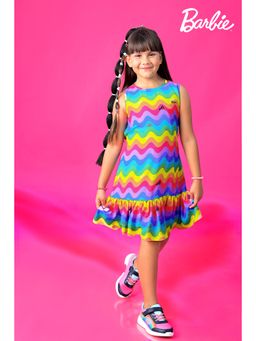 TINY GIRL - Barbie Round Neck Sleeveless Dress