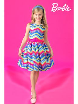 TINY GIRL - Barbie Sleeveless Printed Dress With Belt