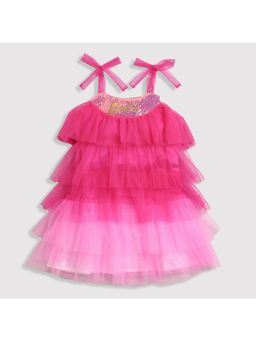 TINY GIRL - Barbie Sleeveless Sequins Embellished Designed Layered Dress