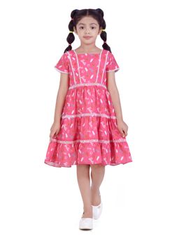 TINY GIRL - Barbie Printed Square Neck Dress