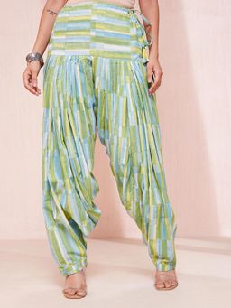 Fabindia - Blue Cotton Printed Patiala Pant