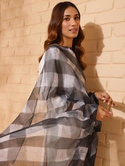 Fabindia - Grey Cotton Silk Dupatta