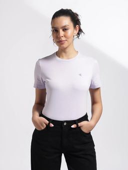 Calvin Klein - Lavender Solid Regular Fit Cotton T-shirt