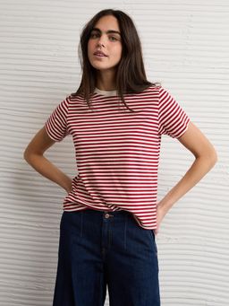 American Eagle - Red Everyday Striped T-Shirt