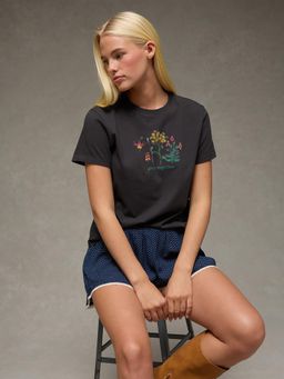 American Eagle - Black Everyday Graphic T-Shirt