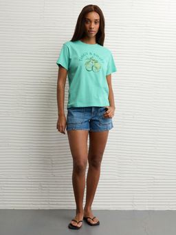 American Eagle - Green Everyday Graphic T-Shirt