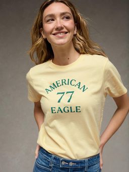 American Eagle - Yellow Everyday Graphic T-Shirt