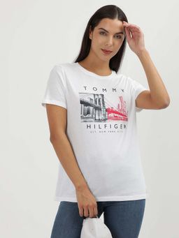 Tommy Hilfiger - Womens White Color T-Shirt