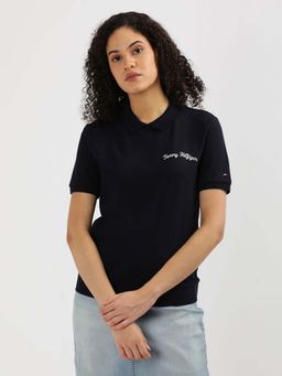 Tommy Hilfiger - Womens Navy Blue Color Polo T-Shirt