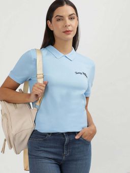 Tommy Hilfiger - Womens Blue Color Polo T-Shirt