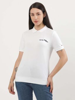 Tommy Hilfiger - Womens White Color Polo T-Shirt