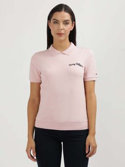 Tommy Hilfiger - Womens Pink Polo Color T-Shirt