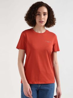 Tommy Hilfiger - Womens Red Color T-Shirt