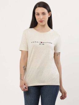Tommy Hilfiger - Womens Beige Color T-Shirt