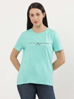 Tommy Hilfiger - Womens Green Color T-Shirt