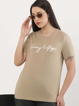 Tommy Hilfiger - Womens Beige Color T-Shirt