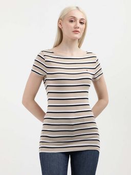 Tommy Hilfiger - Womens Beige Color T-Shirt