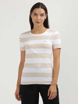 Tommy Hilfiger - Womens Beige Color T-Shirt