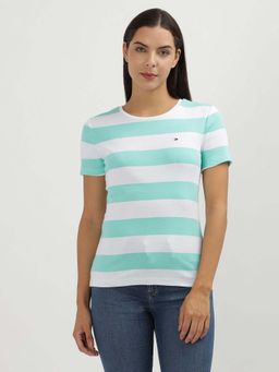 Tommy Hilfiger - Womens Green Color T-Shirt