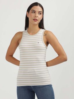 Tommy Hilfiger - Womens Beige Color Tank