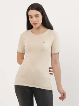 Tommy Hilfiger - Womens Beige Color T-Shirt