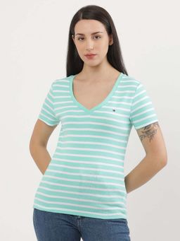 Tommy Hilfiger - Womens Green Color T-Shirt