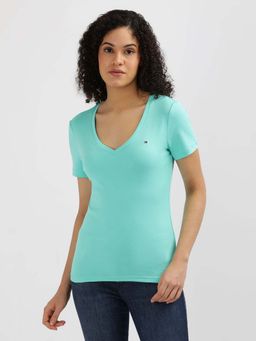 Tommy Hilfiger - Womens Green Color T-Shirt