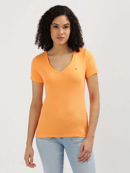 Tommy Hilfiger - Womens Orange Color T-Shirt