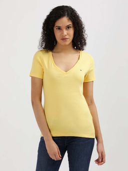 Tommy Hilfiger - Womens Yellow Color T-Shirt