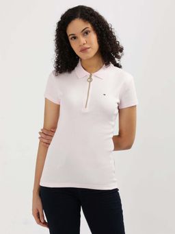 Tommy Hilfiger - Womens Pink Color Polo T-Shirt