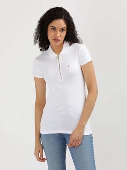 Tommy Hilfiger - Womens White Color Polo T-Shirt