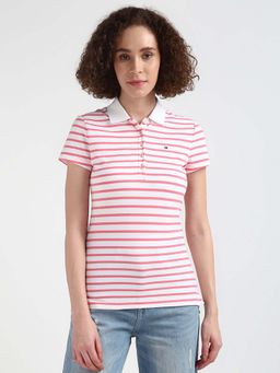 Tommy Hilfiger - Womens Pink Color Polo T-Shirt