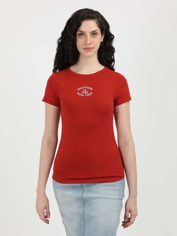 Tommy Hilfiger - Womens Red Color T-Shirt