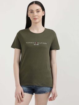 Tommy Hilfiger - Womens Green Color T-Shirt