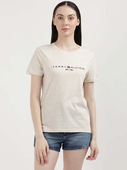 Tommy Hilfiger - Womens Beige Color T-Shirt