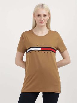 Tommy Hilfiger - Womens Brown Color T-Shirt