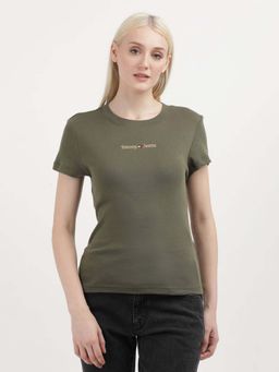 Tommy Hilfiger - Womens Green Color T-Shirt