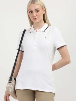 Tommy Hilfiger - Womens White Color Polo T-Shirt