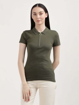 Tommy Hilfiger - Womens Green Color Polo T-Shirt