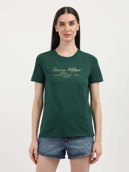 Tommy Hilfiger - Womens Green Color T-Shirt