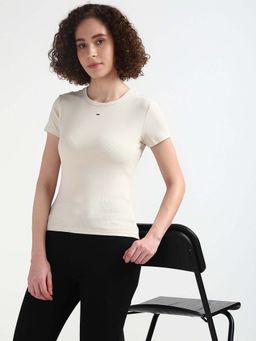 Tommy Hilfiger - Womens Beige Color T-Shirt