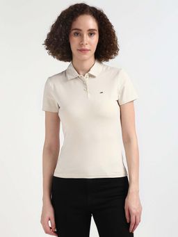 Tommy Hilfiger - Womens Beige Color Polo T-Shirt