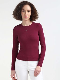Tommy Hilfiger - Womens Wine Color T-Shirt
