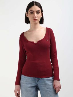 Tommy Hilfiger - Womens Red Color T-Shirt