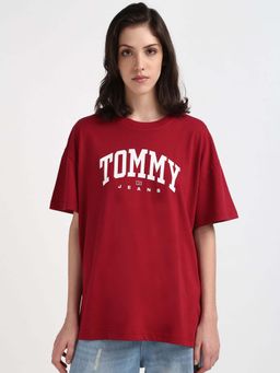 Tommy Hilfiger - Womens Red Color T-Shirt
