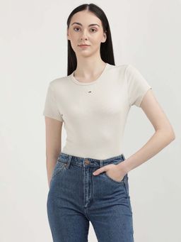 Tommy Hilfiger - Womens Beige Color T-Shirt
