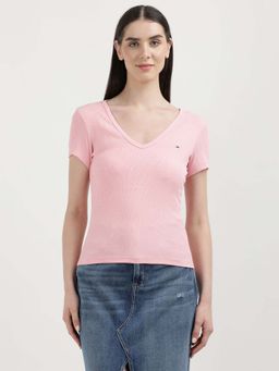 Tommy Hilfiger - Womens Pink Color T-Shirt